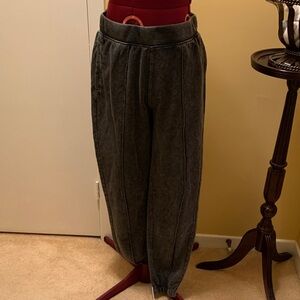 Danskin Stylish Black Distressed Jogger Pants